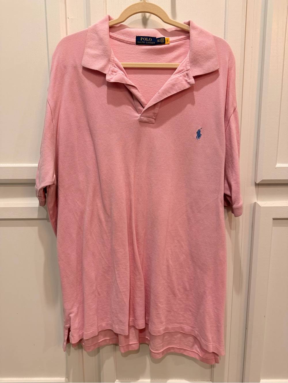 Size 2XLT Polo by Ralph Lauren Classic Pink Men's Polo Shirt